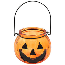 Подсвечник стеклянный "Тыква", 10х8 см