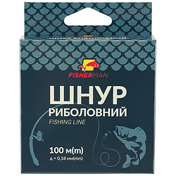 Рыбный шнур Fisherman, d=0,18 мм, 100 м