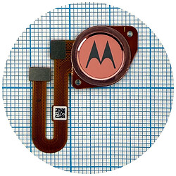 Шлейф Motorola XT2083 Moto G9 Play, Зі сканером відбитка пальця, Рожевий
