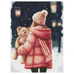 Алмазная мозаика "На зимней прогулке", 30х40см, Ідейка