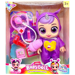 Лялька гумова "Cry Baby", висота 25 см, каже, сміється, плаче, одяг, знімний, рухливі кінцівки, пляшечка, пустушка, аксесуари, Mic