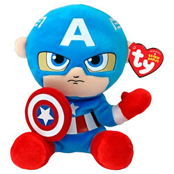 Детская игрушка мягкая "Marvel Капитан Америка", 15 см, Ty
