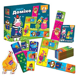 Настольная игра "Crazy KoKo: Домино Зверята", укр, Vladi Toys