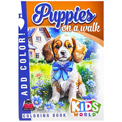 Розфарбовка "PUPPIES ON A WALK", 210х297 мм, Art Studio Of Happiness
