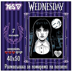 Набор для творчества YES Раскраска по номерам "Wednesday", микс, 40х50 см