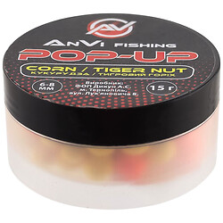 Насадка для риболовлі AnVi Fishing Рop-up Кукурудза, тигровий горіх mix, 6-8 мм, 15 г