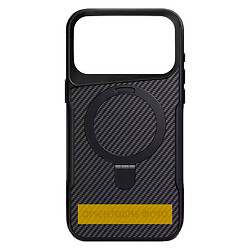 Чехол (накладка) Apple iPhone 17 Air, Epik Metal Buttons Carbon Ring, MagSafe, Черный