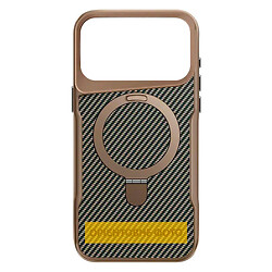 Чохол (накладка) Apple iPhone 17 Pro Max, Epik Metal Buttons Carbon Ring, MagSafe, Золотий