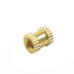 Гайка латунна з накаткою DHP-M3x6x5
