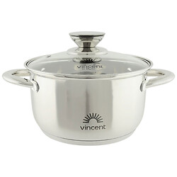 Кастрюля со стеклянной крышкой Vincent 2,6л