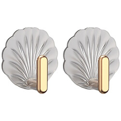 Набор крючков настенных пластиковых самоклеящихся Мушля