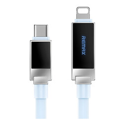 USB кабель Remax CB13 Apple iPhone SE 2022 / iPhone 14 Pro Max / iPhone 14 Plus / iPhone 14 Pro / iPhone 14 / iPhone 13 Pro / iPhone 13 Mini / iPhone 13 / iPhone 13 Pro Max / iPhone 12 Mini / iPhone 12 Pro Max / iPhone 12 Pro, Lightning, 1.2 м., Голубой