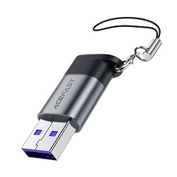 Адаптер Acefast J8, Type-C, USB, Сірий