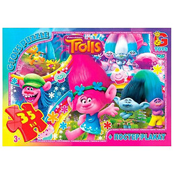 Пазлы из серии "Тролли", 35 элементов, Gtoys