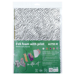 Фоаміран з принтом, 5 л/5 кол, А4, Kite