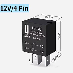 Реле электромеханическое LBW3/4 Pin/12V/30A/Black