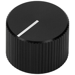 Ручка для потенціометра алюмінієва "чорна" на вісь 6.35мм, A-2014 Black