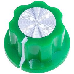 Ручка для потенціометра пластикова "зелена" на вісь 6мм, KN113-C Green Cap