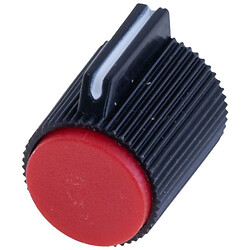 Ручка для потенціометра пластикова "червона" на вісь 6мм, KN113-C Red Cap