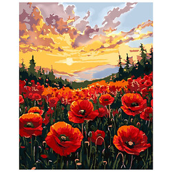 Картина по номерам "Поле маков", 40х50 см, Ідейка
