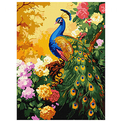 Картина по номерам "Павлин в цветах", 30x40 см, Ідейка