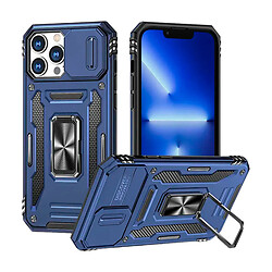 Чехол (накладка) Apple iPhone 14 Pro Max, Epik Camshield Army Ring, Navy, Синий