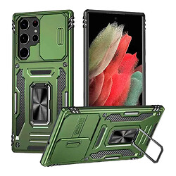 Чохол (накладка) Samsung G998 Galaxy S21 Ultra, Epik Camshield Army Ring, Army Green, Оливковий