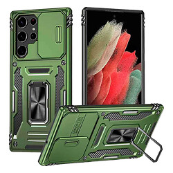 Чохол (накладка) Samsung S918 Galaxy S23 Ultra, Epik Camshield Army Ring, Army Green, Оливковий