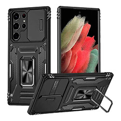 Чохол (накладка) Samsung S918 Galaxy S23 Ultra, Epik Camshield Army Ring, Чорний