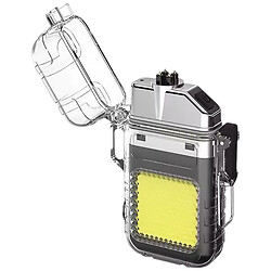 Зажигалка электроимпульсная спиральная аккумуляторная с фонариком