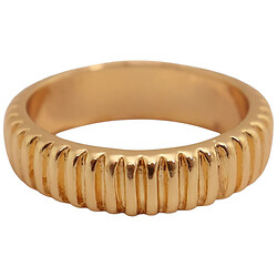 Кольцо женское металлическое ребристое Lovit