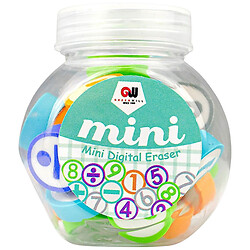 Набор резинок канцелярских мини в банке