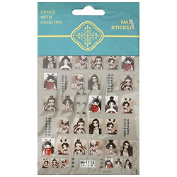 Наклейки для нігтів Обличчя в асортименті