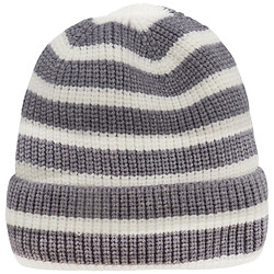 Женская шапка с отворотом в полоску