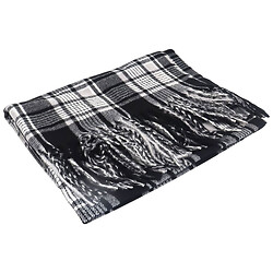 Шарф молодежный цветной в клетку микс 65х180 см