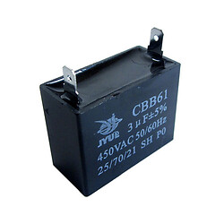 Конденсатор для однофазних електродвигунів (CBB-61) 3mkf - 450 VAC (±5%)