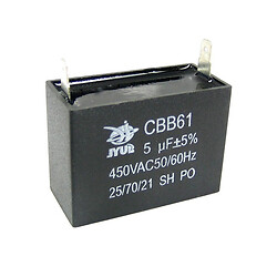 Конденсатор для однофазних електродвигунів (CBB-61) 5mkf - 450 VAC (±5%)