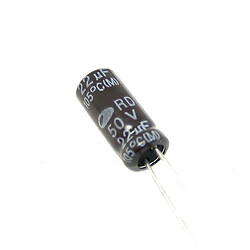 Конденсатор электролитический ECAP-RD-22mkf - 50v (105°C) (RD)
