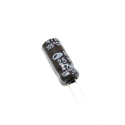 Конденсатор электролитический ECAP-RD-47mkf - 25v (105°C) (RD)