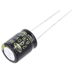 Конденсатор электролитический ECAP-BK-6,8mkf - 200v (125 C) (BK)