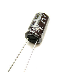 Конденсатор електролітичний ECAP-RD-22mkf - 160v (105°C) (RD)