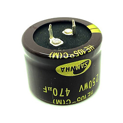 Конденсатор электролитический ECAP-HE-470mkf - 250v* (105°C) (HE) 35x25