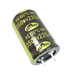 Конденсатор електролітичний ECAP-HE-220mkf - 350v* (105°C) (HE)