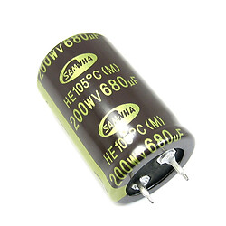 Конденсатор электролитический ECAP-HE-680mkf - 200v* (105°C) (HE)