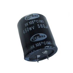 Конденсатор электролитический ECAP-HK-560mkf - 450v* (105°C) (HK) 35x40mm