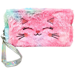 Косметичка молодежная пушистая с дизайном "Животное"