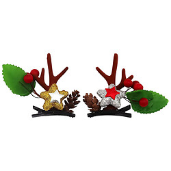 Набор заколок для волос "Оленьи рожки с ягодками", 2 шт.