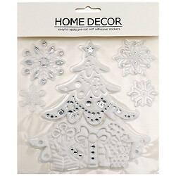 Набір наліпок новорічних на скло, 5 шт, 19х23 см