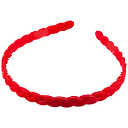 Обруч для волос пластиковый с плетеным узором.