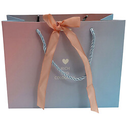 Пакет подарочный бумажный с бантом "Градиент", 23х18х10 см